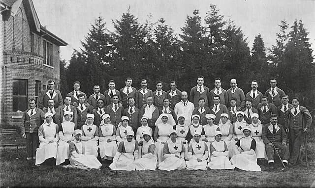 Thurlston Military Hospital, Fleet, Hampshire, vers 1918